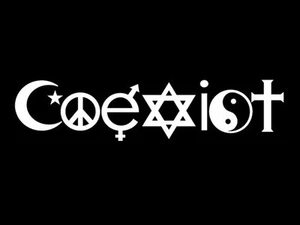 Band New COEXIST TSHIRT Christian Catholic BLACK LIVES MATTER Jewish  SM-5XL - Picture 1 of 2