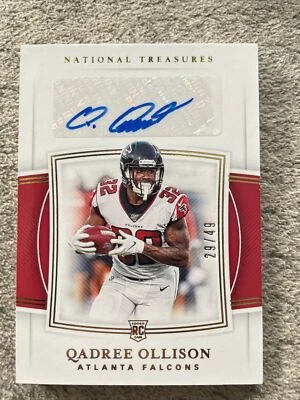 QADREE OLLISON 2019 Panini National Treasures Gold Rookie Auto Autograph 29/49 - Image 1 of 4