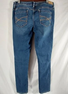 Aeropostale Women's Jeans Skinny Juniors Size 6 Reg Low Rise Stretch Blue Denim - Picture 1 of 12