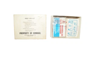 Rail Road Memorabilia Vtg First Aid Kit Conrail in Original Box - Picture 1 of 4