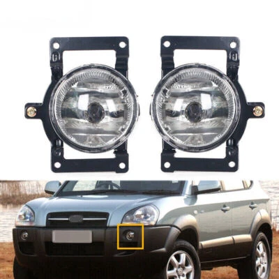 Pair Front Driving lamp Fog Light Driver&Passenger For 2005-2012 Hyundai Tucson Foto 1 de 4