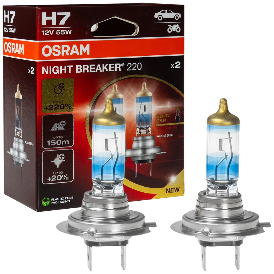 OSRAM H7 NIGHT BREAKER 220 Halogen DUOBOX bis zu +220% Model 2024/25 - Bild 1 von 3