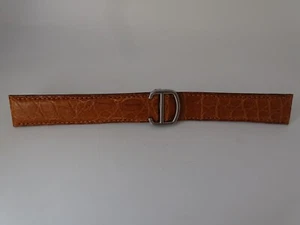 Cartier Deployment Clasp Stainless Steel and Leather Strap 18mm Original - Picture 1 of 9
