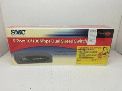 New SMC Networks SMC-EZ6505TX 5-Port 10/100Mbps Dual Speed Switch 751.0179 - Image 1 of 4