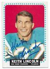 KEITH LINCOLN 1964 Topps Signed Autographed Football card 164 San Diego Chargers