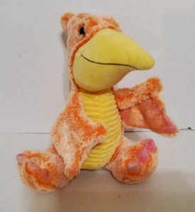 Pterodactyl Dinosaur Plush 12" Two-Tone Yellow & Orange KellyToy Original  - Picture 1 of 7