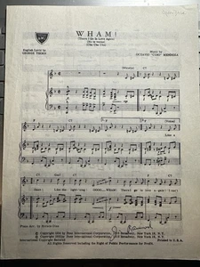 1955 Advance Artist Latin Sheet Music WHAM! by Octavio ‘Cusco’ Mendoza - Picture 1 of 1