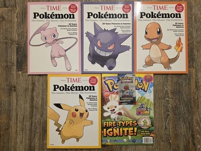Pokémon 25th Anniversary Time Magazine Special Edition & Official Magazine Lot - Image 1 of 4