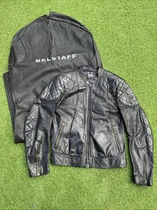 CHEAPER PRICES AT MY EBAY SHOP Belstaff Outlaw Leather Jacket Small RRP £1295 - Picture 1 of 19