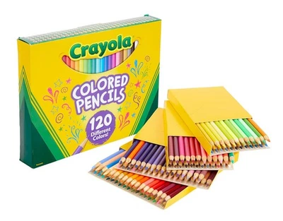 Juego de lápices de colores Crayola (120ct), lápices para libros para colorear, arte en el aula para niños Foto 1 de 4