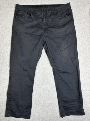 Buffalo David Bitton Six-X Jeans Mens 44x28 Black Straight Leg Denim Pants - Image 1 of 4