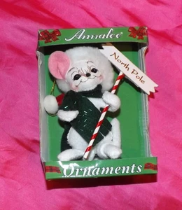 🎅🏽 NEU 2004 ANNALEE NORDPOL MAUS FIGUR WEIHNACHTSSCHMUCK - Bild 1 von 2