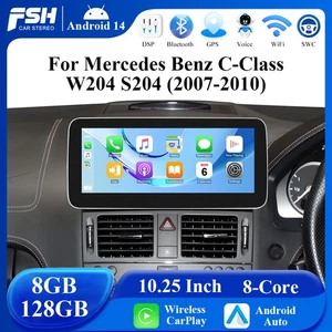 für Mercedes-Benz C-Klasse W204 NTG4. 0 10,25" Android14 128GB CarPlay Autoradio - Bild 1 von 20