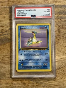 GRADED PSA 8 1999 Pokemon Game Lapras 1st Edition #25 - Picture 1 of 2