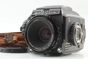 ZENZA BRONICA S2 Black Late 6X6 Film Camera Nikkor P 75mm f/2.8 Lens From JAPAN - Picture 1 of 15