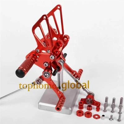 CNC Red Adjusting Rearset Footpegs Rear Set For Ducati 848 1098 1198 R/S - Image 1 of 4