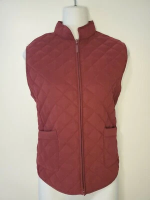 Van Heusen Mujer Chaleco Acolchado Rojo Cremallera Chaqueta Sin Mangas Talla XS Foto 1 de 4
