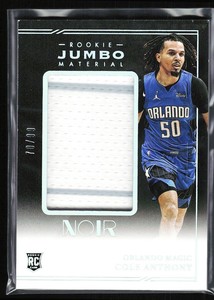 2020-21 Panini Noir Rookie Jumbo Material Cole Anthony Rookie /99 Orlando Magic