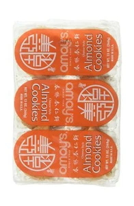 24 Ct Chinese Style Almond Cookies 13 oz. Traditional Recipe Finest Ingredients - Picture 1 of 5