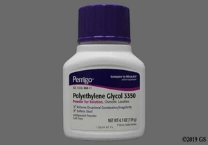 (pack of 10 bottles) Perrigo Polyethylene Glycol 3350 Powder - 4.1 Ounce  - Picture 1 of 2