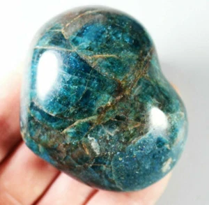 ¡Cristal de apatita azul natural 182 g! Corazón de cristal de cuarzo azul natural de apatita - Imagen 1 de 8