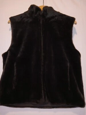 Chaleco Blassport para mujer S piel sintética reversible con cremallera en marrón liso Foto 1 de 4