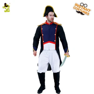 Men Cosplay Napoleon Costumes for Halloween Party Adult Medival Warrior Costume - Picture 1 of 5