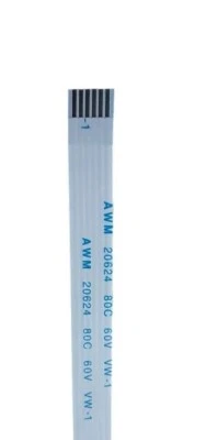 6 Pin AWM 20624 80C 60V VW-1  1.0mm Pitch (5mm X 7.75") Type A Cable  - Image 1 of 3