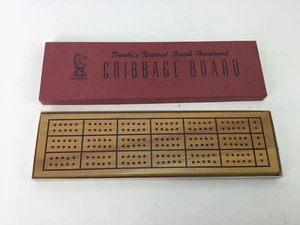 Drueke's Cribbage Board Game in Original Box No 28 Hardwood 3 Player with Pegs - Picture 1 of 3