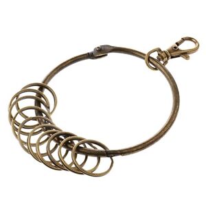 7cm Big Key Rings Bronze Large Round Hoop Key Ring Organizer with Lobster Clasp 