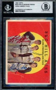 Kline Friend Law Face Beckett BAS Signed 1959 Topps Autograph - Picture 1 of 2