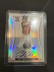 2020 LEAF METAL DRAFT XRC TRUE SILVER PETE CROW ARMSTRONG AUTOGRAPH CUBS METS - Picture 1 of 2