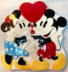 Mickey Minnie Spoon Rest Ceramic Orig Box Heart Stove Top~8" X 7.5"- Unused? EUC - Picture 1 of 7