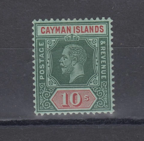 Cayman Islands KGV 1912 10/- White Paper SG52b MLH BP2665 Cover