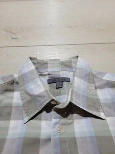 John Varvatos Men's LARGE Blue green Long Sleeve Button Down Dress Shirt check - Picture 1 of 10