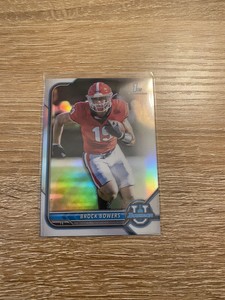 2021 Bowman University Chrome Brock Bowers 1st Prospect Refractor RC #83 Georgia