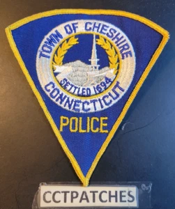 CHESHIRE, CONNECTICUT POLIZEI SCHULTERAUFNÄHER CT - Bild 1 von 2