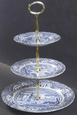 Spode Blue Italian 13 7/8"-14 1/4" 3-Tiered Serving Tray HC 2490527
