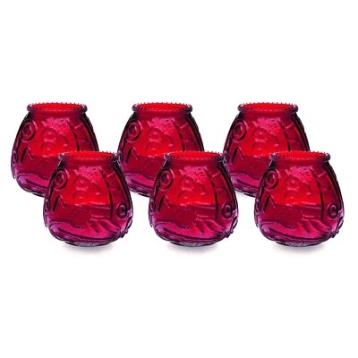 Sterno Euro-Venetian Wax Candle Pack - 6 Candles with Glass Holders, 45hr Burn - Image 1 of 2