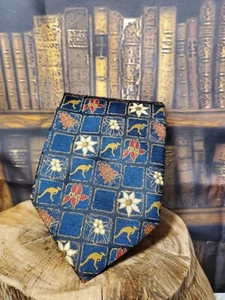Sunshine Ties Men's Necktie Tie Polyester Satin Kangaroo Flowers Geometric - Picture 1 of 7