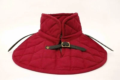 Protector de cuello de correo de cadena de cuello acolchado de algodón medieval color rojo SCA Foto 1 de 4