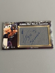2022 AEW All Elite Wrestling Jumbo Mat Relic Signatures #'d 1/10 Rey Fenix Auto - Picture 1 of 4