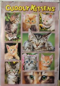 Cuddly kittens vintage poster 24.25" X 36.50" NOS (b 424) - Picture 1 of 3
