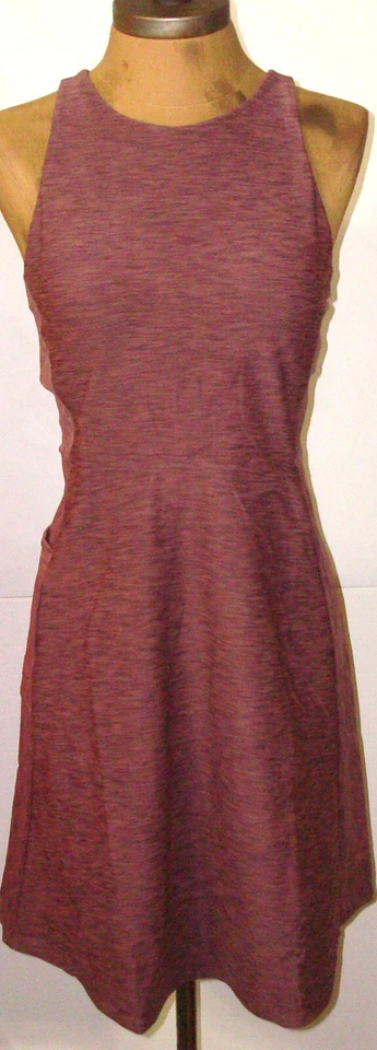 Womens PrAna S Bra Tank Dress Kimble Red Logo Cutout Design Tank Pocket