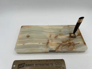 Vintage Sheaffers Double Fountain Pen Marble Base ONLY - Base Measures 10" x 5" - Picture 1 of 8