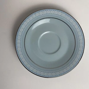 Noritake Fine China Wedding Veil Saucer Baby Blue With Gold Trim 8004 W81 - Picture 1 of 6