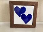 Valentines Day TWO Hearts  Wall Art Tile Handmade size:6x6'
