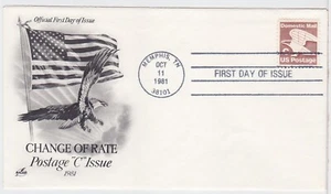 TurtlesTradingPost- C Rate Eagle Stamp- 1981 #1946 Artcraft FDC Hand Cancel - Picture 1 of 1