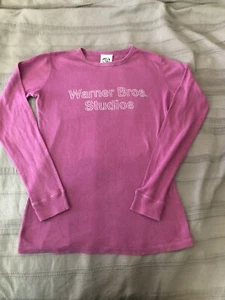 Warner Bros Studios Tshirt 2008 Waffle-Weave Damen Gr. S Sparkling-Schriftzug NM - Bild 1 von 6