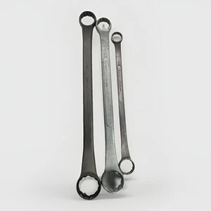 Vintage VLCHEK 12 Pt tiefer Offset-Ringschlüssel 1-1/4"x1-3/8", 1-3/8"x1-1/4", 1"x15/16" - Bild 1 von 13